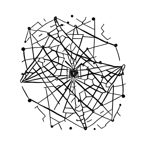 A minimalist tattoo of a DNA double helix intertwined with a hiking trail tattoo design idea