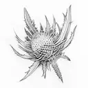 thistle and scottish flag tattoo design idea