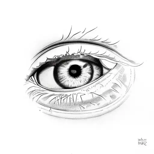 Pen sketch of beautiful female eye Royalty Free Vector Image