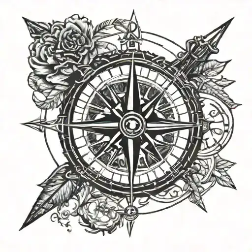 compass red dead redemption 2  tattoo design idea