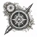 compass red dead redemption 2  tattoo design idea