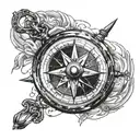 compass red dead redemption 2  tattoo design idea