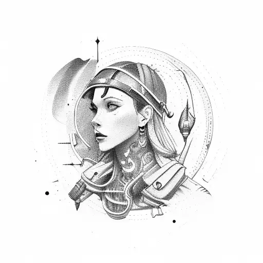 Aviator tattoo design idea