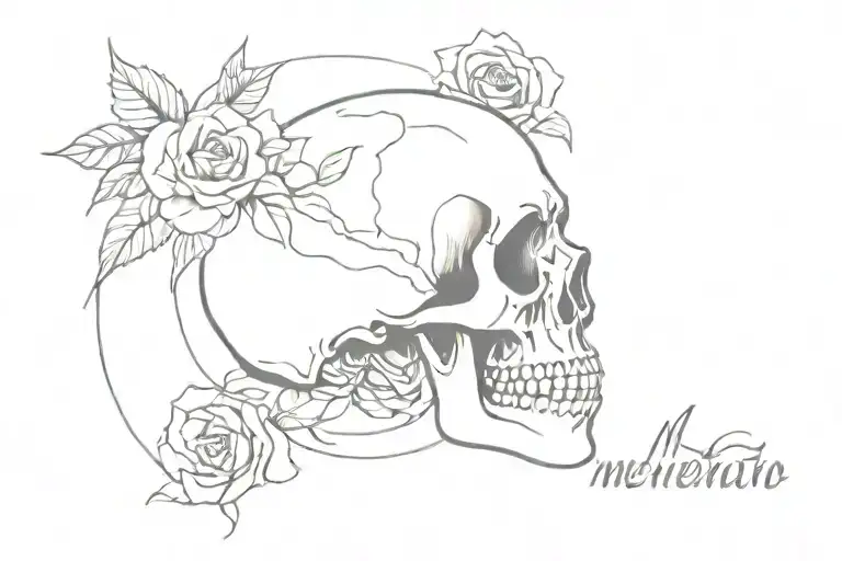 Memento Mori memento vive tattoo design idea