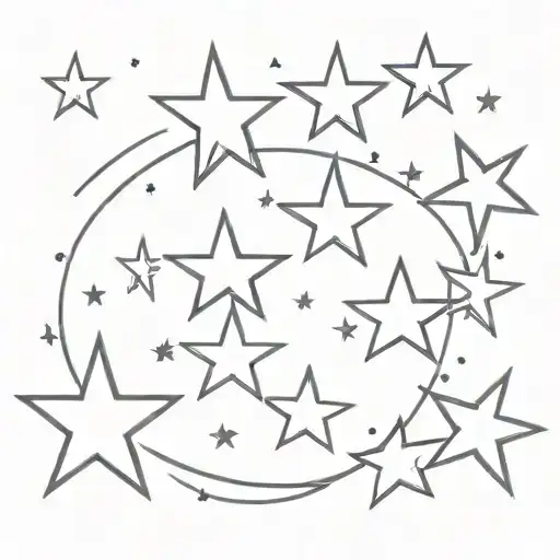 1111 stars tattoo design idea