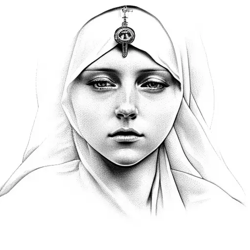 virgin mary tattoo design idea