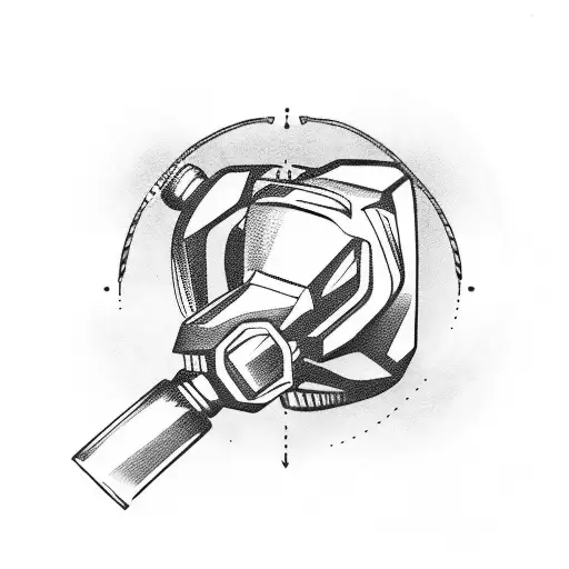 motorcycle with dumbbells  tattoo design idea