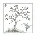 poison tree tattoo design idea