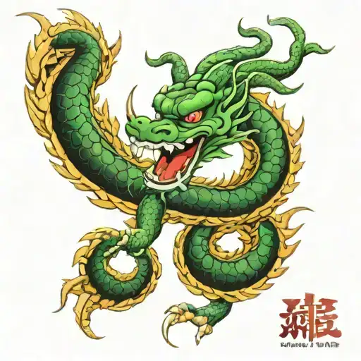 shenron dragon ball gt  tattoo design idea