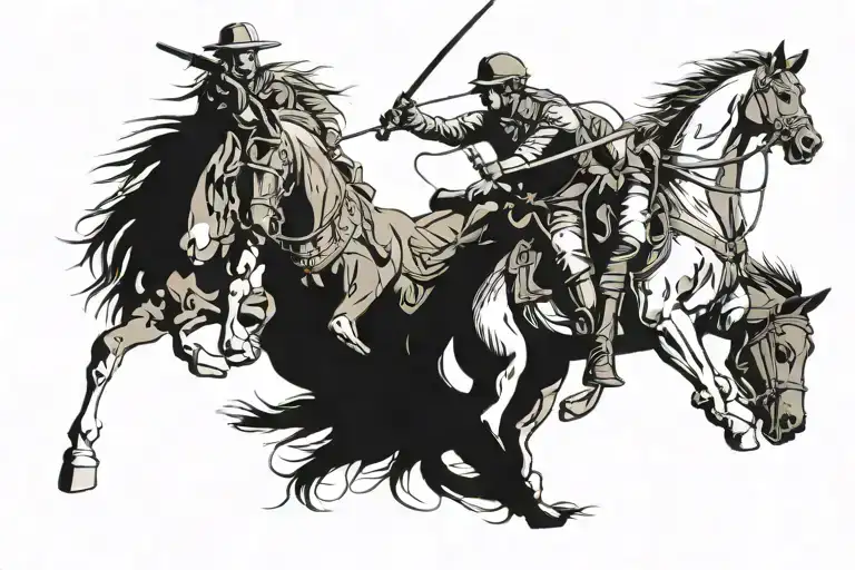 US CAVALRY tattoo design idea