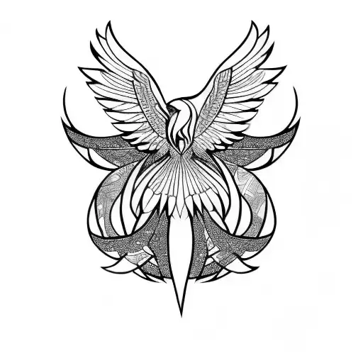 Phoenix tattoo design idea