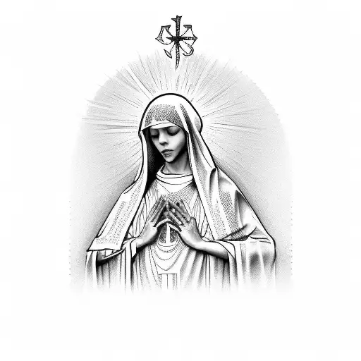 Irish catholic Virgin Mary  tattoo design idea
