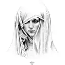 Irish catholic Virgin Mary  tattoo design idea