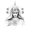 Irish catholic Virgin Mary  tattoo design idea