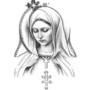 Irish catholic Virgin Mary  tattoo design idea