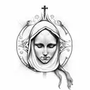 Irish catholic Virgin Mary  tattoo design idea