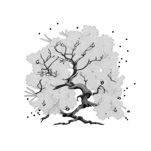 Juniper branch with berries tattoo design idea
