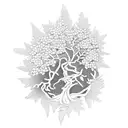Juniper branch with berries tattoo design idea