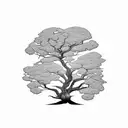 round juniper tree tattoo design idea