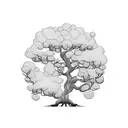round juniper tree tattoo design idea