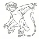 Flying monkey tattoo design idea