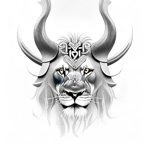 Viking Lion tattoo design idea