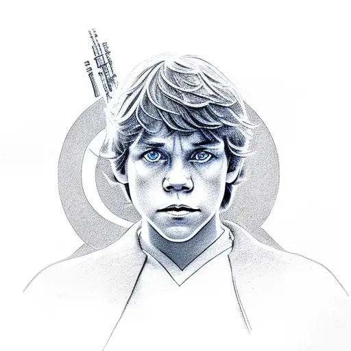 Young Luke Skywalker  tattoo design idea