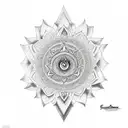 sudarshan chakra tattoo with sharp edges tattoo design idea