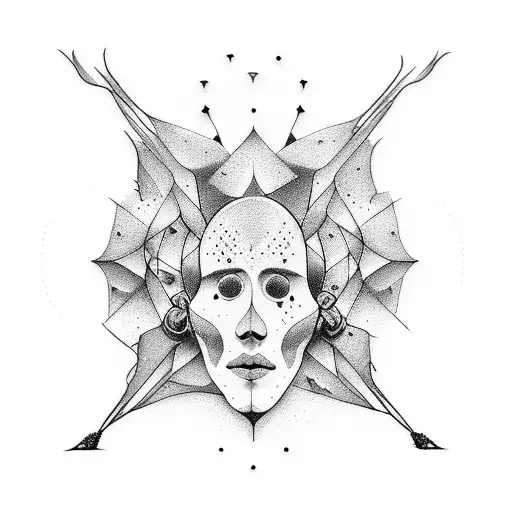 Create a tattoo inspired by the music of Bring Me the Horizon using dotwork style tattoo design idea