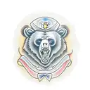 bears face tattoo design idea