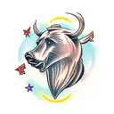 bears face tattoo design idea