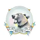bears face tattoo design idea