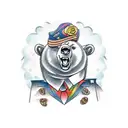 bears face tattoo design idea