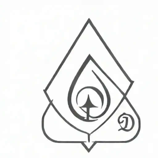 Black ace of spade with a Capital Q in the middle tattoo design idea