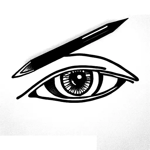 eyes of anime tattoo design idea