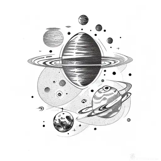 outer space tattoo designs