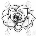 Rose tattoo design idea