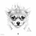 perro chihuahua tattoo design idea