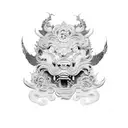 Foo Dog tattoo design idea
