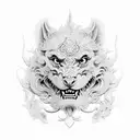Foo Dog tattoo design idea