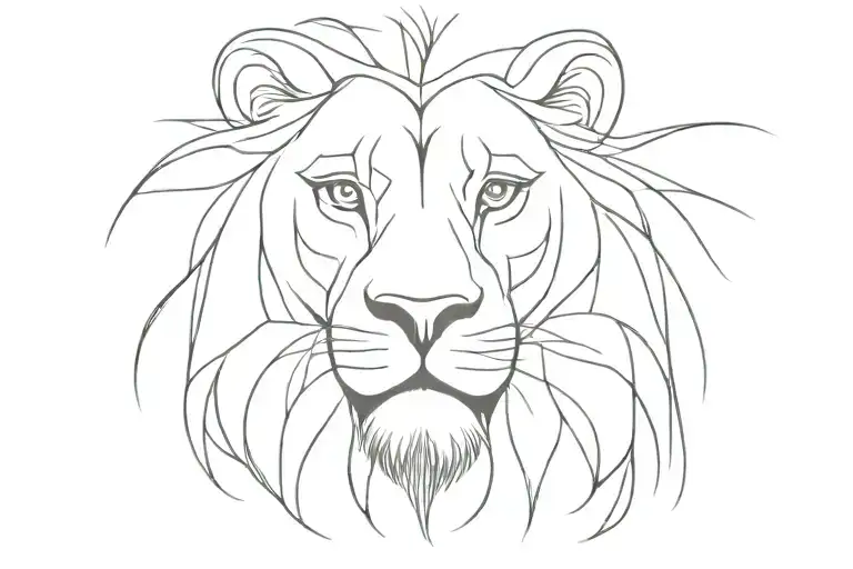 lion sin of pride tattoo design idea
