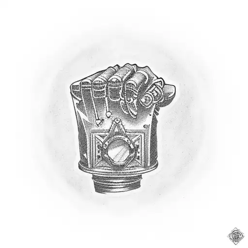 brass knuckle tattoo design idea