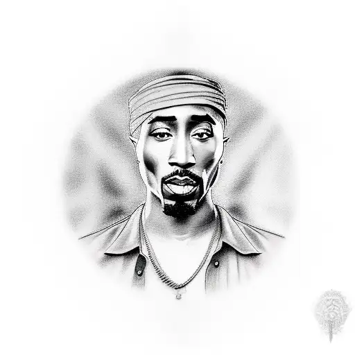 2pac tattoo design idea