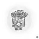 brass knuckle tattoo design idea