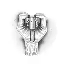 brass knuckle tattoo design idea