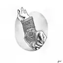 brass knuckle tattoo design idea