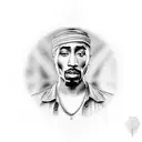 2pac tattoo design idea