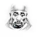 2pac tattoo design idea