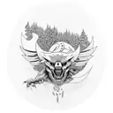 Elijah driving a customized car tattoo design idea