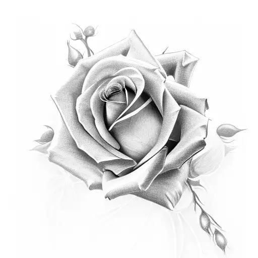 roses with a ribbon around them. on the ribbon are the signatures: Lisa, Brooke, Eric, Kathy tattoo design idea